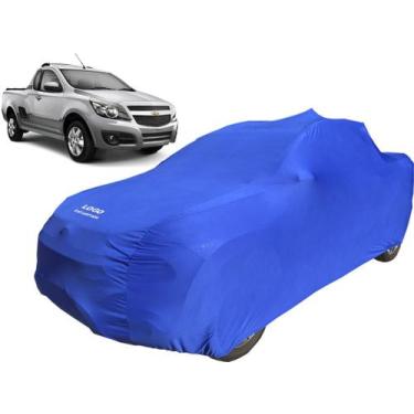 Imagem de Capa Para Carro Chevrolet Montana Proteção Contra Riscos - Mz, Azul