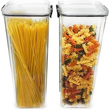 Imagem de Kit 2 Pote Hermético Tampa Acrílico Porta Mantimento Arroz 2,15 L com 