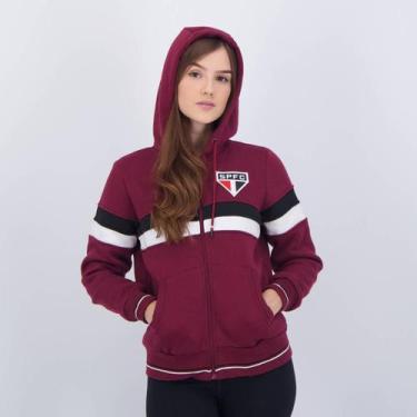 Imagem de Jaqueta Moletom São Paulo Tri Feminina Bordô - Spr, G