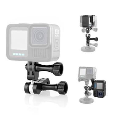 Imagem de Forevercam Suporte de extensão de alumínio Gopro Hero 13/12/11/10/9/8/Insta360/AKASO/DJI Osmo Câmera de ação Osmo 360° Suporte de junta esférica / Adaptador vertical de 90 graus compatível