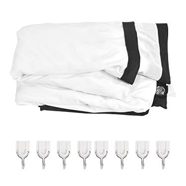 Imagem de Tela de Projetor Portátil de 100 Polegadas Com Ganchos para Parede, Mini Tela de Projeção Dobrável para Home Office, Adequada para Filmes Internos e Externos, Educação e Exibição