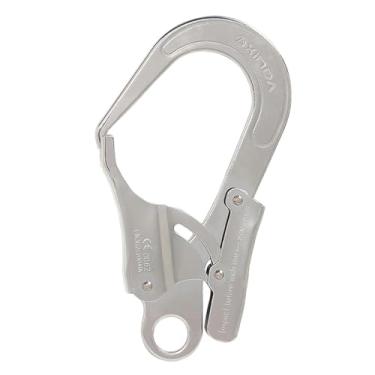 Imagem de oshhni Mosquetão com trava automática Mosquetão com trava automática Mosquetão portátil com clipe de metal Mosquetão com mola para rapel Caminhadas Escalada, Prata