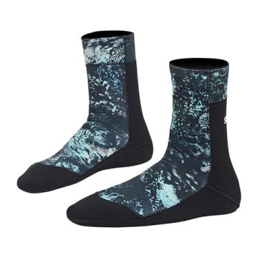 Imagem de Colaxi Meias de mergulho 5mm neoprene homens mulheres adultos manter quente molhado terno meias botas para mergulho esportes aquáticos surf praia natação, para 46 a 47