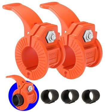 Imagem de ZY-HUAN Clipes de barra, grampos de barra de 2,5 cm, clipes de peso de liberação rápida de 2,3 a 3 cm para barras, grampos olímpicos ajustáveis em vários tamanhos (laranja)