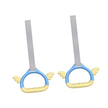 Imagem de Colaxi 2x anéis de ginástica anéis de ginásio para crianças com alças anéis de treinamento profissional anéis de exercício para exercícios de calistenia