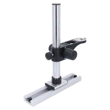 Imagem de Suporte de Microscópio Ajustável, Suporte Universal para Microscópio Digital USB, Suporte de Trilho Deslizante Científico para Microscópios Pesados