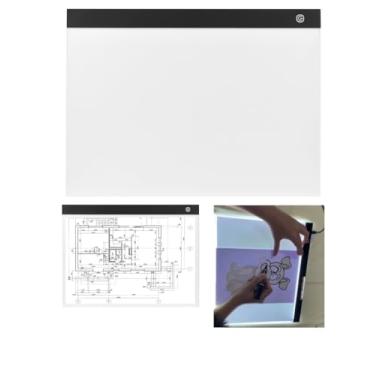 Imagem de Genérico Mesa de Luz A3 USB Acrílica Branca com 3 Níveis de Iluminação LED sem Cintilação e Proteção para Olhos