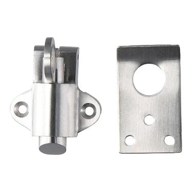 Imagem de Urjumpea Fechadura de porta de aço inoxidável anel de segurança com mola de salto automático parafuso de porta trava de portão para janela galpão portão banheiro quarto