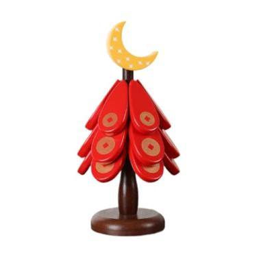 Imagem de YWJLQH 3x trivets de madeira para pratos quentes porta-copos de árvore de madeira, trivets dobráveis ​​em forma de árvore para bancadas canecas decorações de, Lua