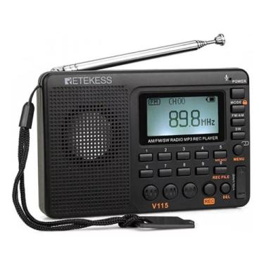 Imagem de Rádio Portátil Gravador E Mp3 Player Am Fm Mp3 Retekess V115