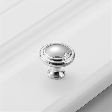 Imagem de Puxador de porta de guarda-roupa moderno simples de luxo de cobre puro, todo em cobre dourado, puxador de gaveta de furo único, prata brilhante 5008, CHINA