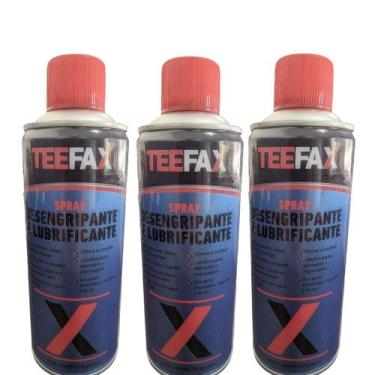 Imagem de Kit 3 Spray Lubrificante Desengripante Teefax 230g limpa e lubrifica