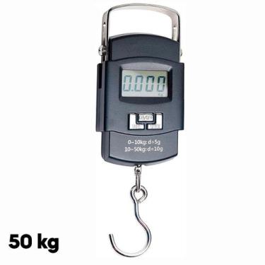 Imagem de Balança De Mão Portatil Com Gancho Para Mala E Frutas - ATÉ 50KG