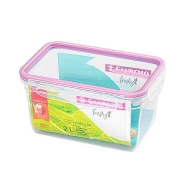 Imagem de Pote Hermético com Travas 2L Modular Sanremo Freshy Rosa Fitness Acade