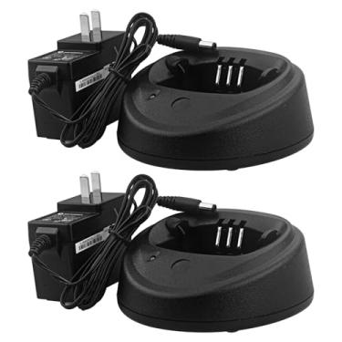 Imagem de Carregador WPLN4137 WPLN4138, compatível com rádio bidirecional CP200 CP200D CP150 CP180 PR400 DEP450 EP450 CP040, NNTN4497 NNTN4970 NNTN4851 NNTN4497 Bateria 496 Carregador (pacote com 2)