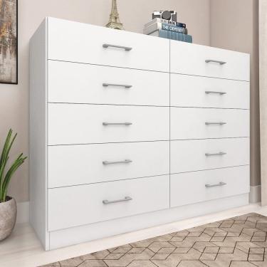 Imagem de Cômoda para Quarto 10 Gavetas Caribe Branco