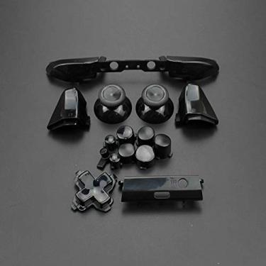 Imagem de Botão de reposição completo de botão de disparo de botões guia Dpad RT LT RB LB ABXY ON Off kit de botão para controle Xbox One Slim Xbox One S (preto)