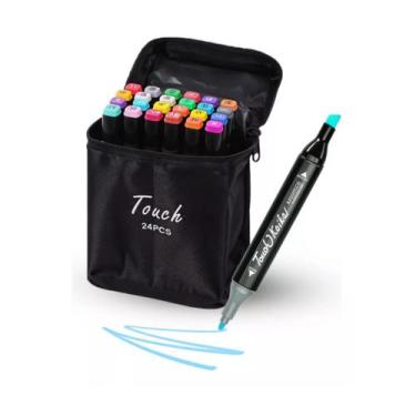 Imagem de Kit Com 24 Canetinhas Touch Coloridas Para Pintar - Fam