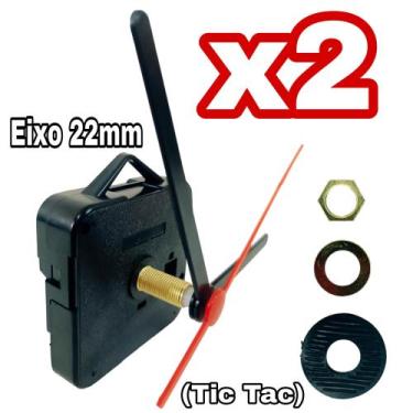 Imagem de Kit 2 Peças Reparo Ou Montagem Relógio De Parede Artesanal 22mm + Pont