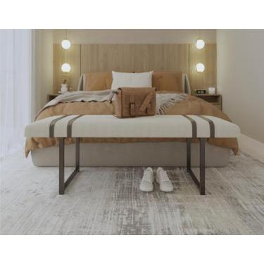 Imagem de Banco Recamier Estofado Estilo Industrial Quarto Hall de Entrada  - Co