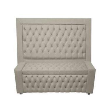 Imagem de Kit Cabeceira De Cama Box e Calçadeira Baú Retro Capitonê Botão Encapa