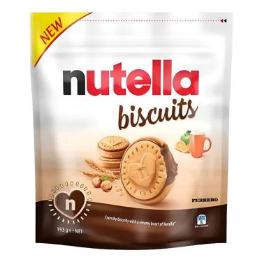 Imagem de Nutella Biscuits Biscoito Wafer Creme De Avelã Ferrero 193g