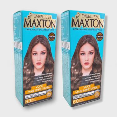 Imagem de Kit Maxton 6.0 Louro Escuro Embelleze Tintura Creme (2 unidades)