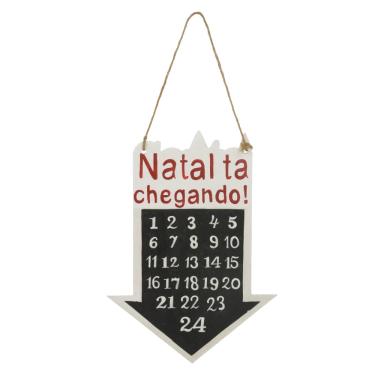 Imagem de Natal quadro decorativo calendario c/giz 30cm
