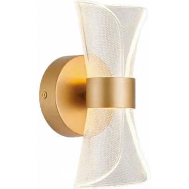 Imagem de Arandela Roll Moderna Dourada E Acrílico Translúcido