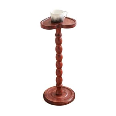 Imagem de Mesa lateral redonda, pequena mesa de bebida para pequenos espaços, mesa de centro moderna com destaque para sala de estar, quarto, cantos e escritório, E
