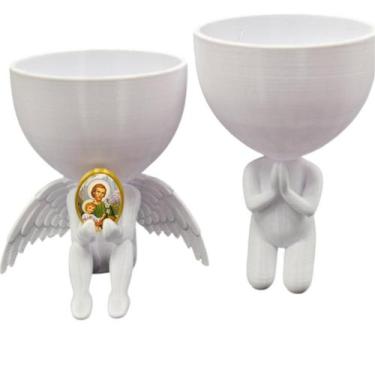 Imagem de Kit Decoração São José Anjinho Relicario  Oração - Point da Fe