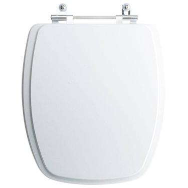 Imagem de Assento Sanitário Tampa De Vaso Branco Resina Poliester Laguna Para Bacia Hervy