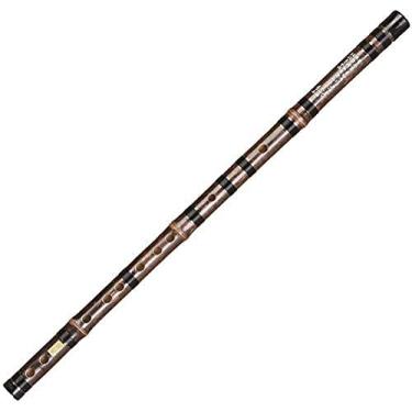 Imagem de Flauta de bambu chinês Dizi Instrumento Tradicional Iniciante Chave de Tom de Precisão de C, D, E, F, G (Cor: D)