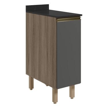 Imagem de Balcao Com Tampo 1 Porta 30 cm MDF 12217 Carvalho Toq Chumb0 Nicioli