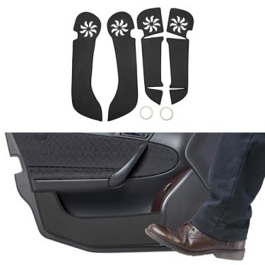 Imagem de TUCKBOLD Adesivo de couro para porta de carro para Honda Odyssey 2004-2008 protetor de borda lateral da porta acessórios interiores preto 1 conjunto