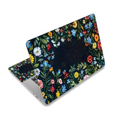 Imagem de DINKY 11,6 13 13,3 14 15 15,6 polegadas Netbook Laptop Skin Adesivo reutilizável capa protetora para laptop notebook arte decorativa, flores azuis e vermelhas
