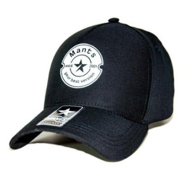 Imagem de Boné Preto Unissex Americano de Sarja com Aba Curva - Mants Clothing-Unissex