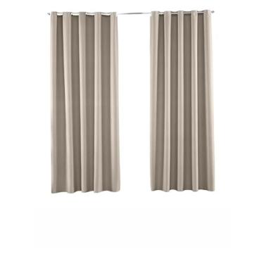 Imagem de Cortina Blackout Tecido Premium 6,00 x 2,80m Corta Luz 100% para Sala ou Quarto Blecaute Grosso (Palha)
