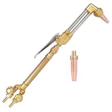 Imagem de TOAUTO Tocha de corte resistente, cabo de tocha de solda de acetileno e propano de oxigênio, cabo de tocha de chama e acessório de corte com ponta de propano