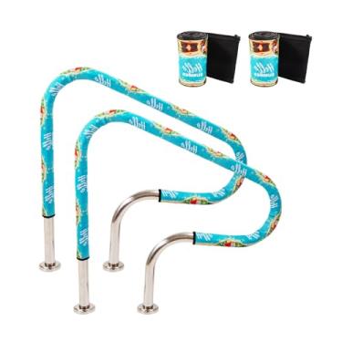 Imagem de Capa para corrimão de piscina, alças de piscina de 1,8 m com zíper, antiderrapante, antiderrapante, antiderrapante, trilho de segurança, cabo de neoprene para piscinas, trilho de mão de escada