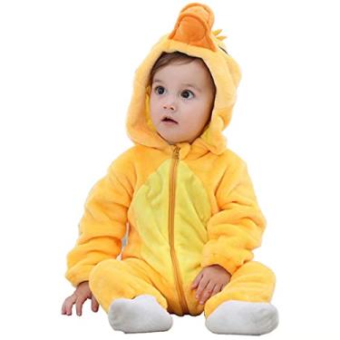 Imagem de Fantasia infantil unissex de animais para bebês, macacão de Halloween, Pato, 3-6 Months/Height 24"-26"