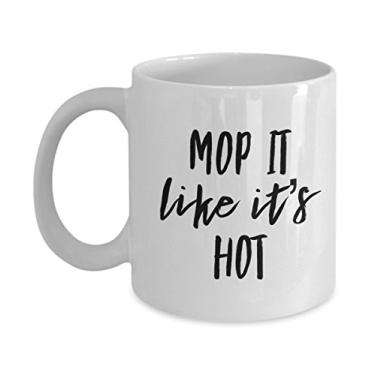 Imagem de Esfregue como sua caneca quente – copo de café divertido para limpadores de empregadas