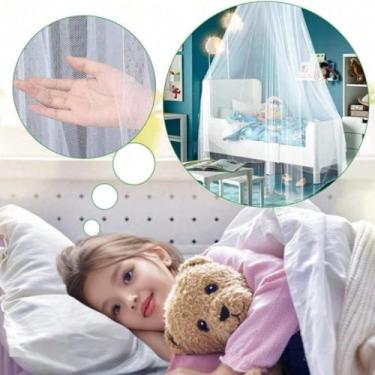 Imagem de Tela Mosquiteiro Mosqueteiro Teto Camas Berço Infantil Solteiro Proteç