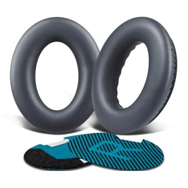 Imagem de SoloWIT Almofadas de substituição para Bose fones de ouvido, para Bose QuietComfort 15 QC15 QC25 QC2 QC35/Ae2 Ae2i Ae2w/SoundTrue & SoundLink Around-Ear & Around-Ear II-Couro de Proteína Titânio