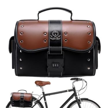 Imagem de Bolsa De Armazenamento Para Motocicleta - Bolsa De Guidão Em Couro - Organizador De Ferramentas Impermeável Para Campismo Viagens Homens Mulheres Motocross Deslocamentos Uso Externo