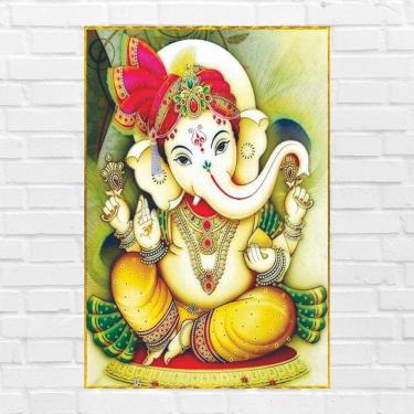 Imagem de Placa Decorativa Mdf Ganesha Tamanho 20x27cm Modelo 7