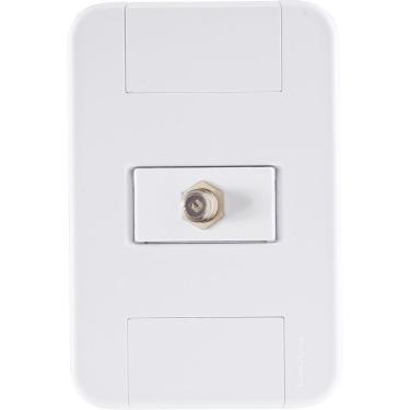 Imagem de Conjunto 4x2 Com 1 Tomada Tv/sat Coaxial Tramontina Tablet Branco Tramontina