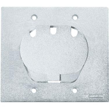 Imagem de Tampa Unha Simples 3 Tomadas Rj Para Caixa De Piso 4x4 Cromada Tramontina