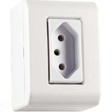 Imagem de Caixa De Sobrepor Com 1 Tomada 2p+t 20 A 250 V Tramontina Lizflex Branca Tramontina