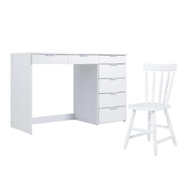 Imagem de Penteadeira Ditália 7 Gavetas Com Cadeira Pe-90 Branco